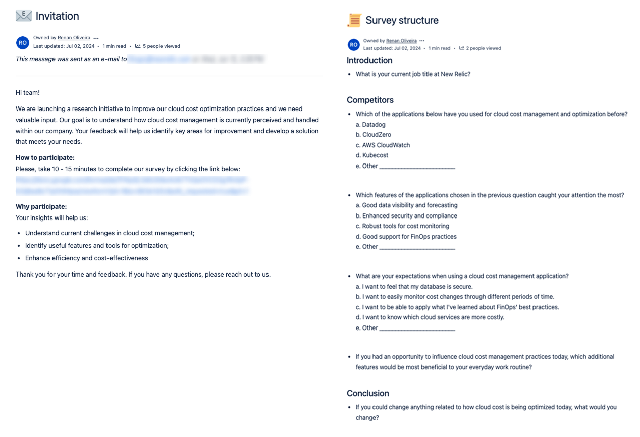 Survey structure and distribution
