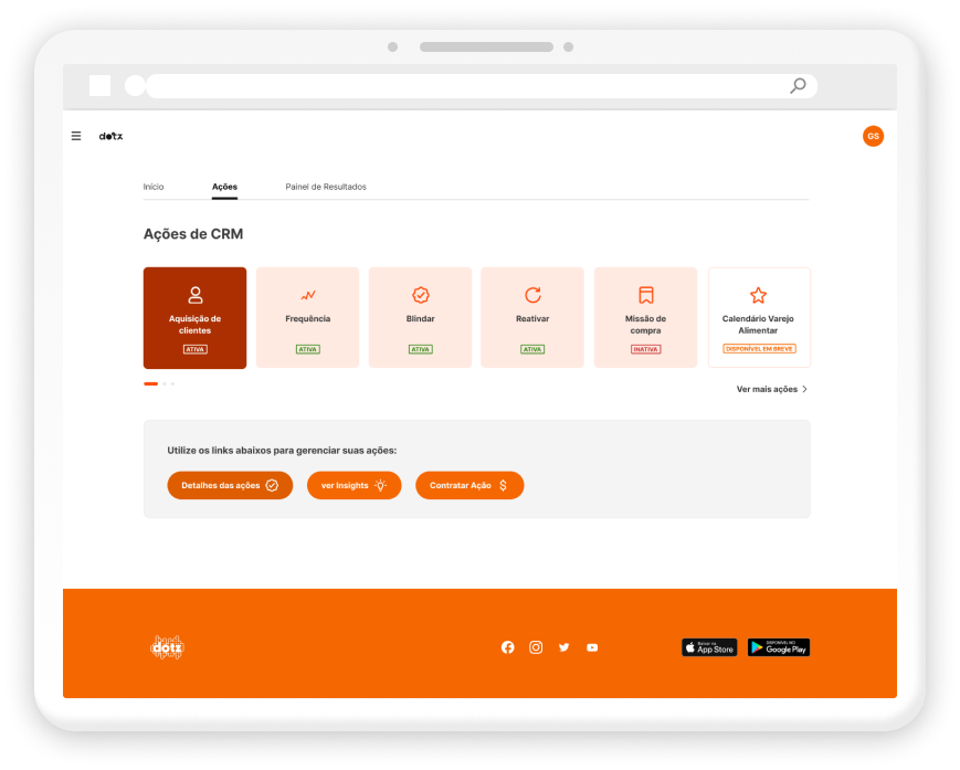 Screenshot of the old interface