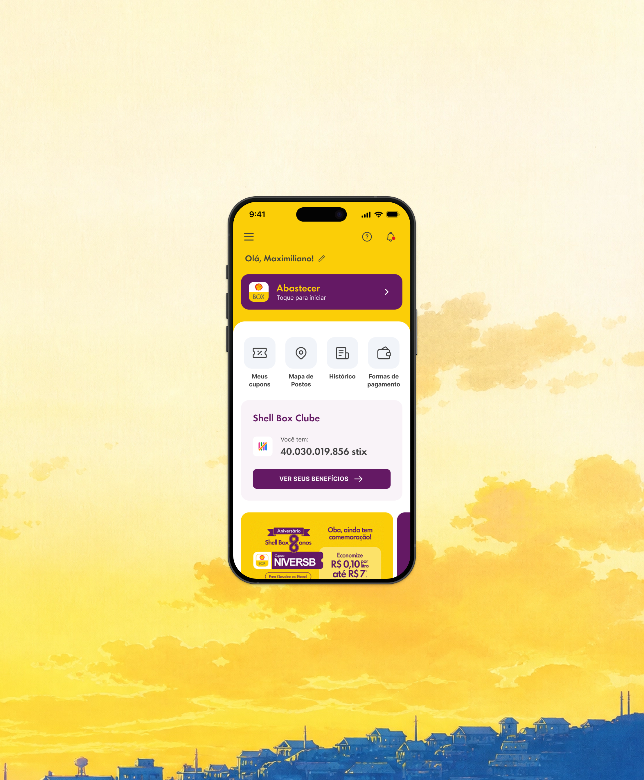 Shell Box app home screen redesign